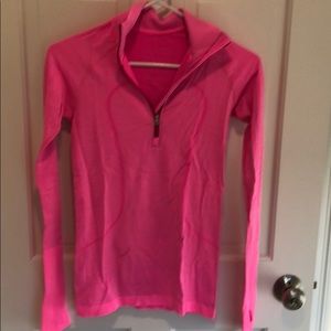 Lululemon Pink 3/4 zip up